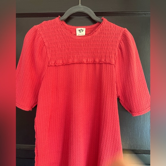 We The Free Red Ribbed Short-Sleeve Knit Top - Picture 8 of 11